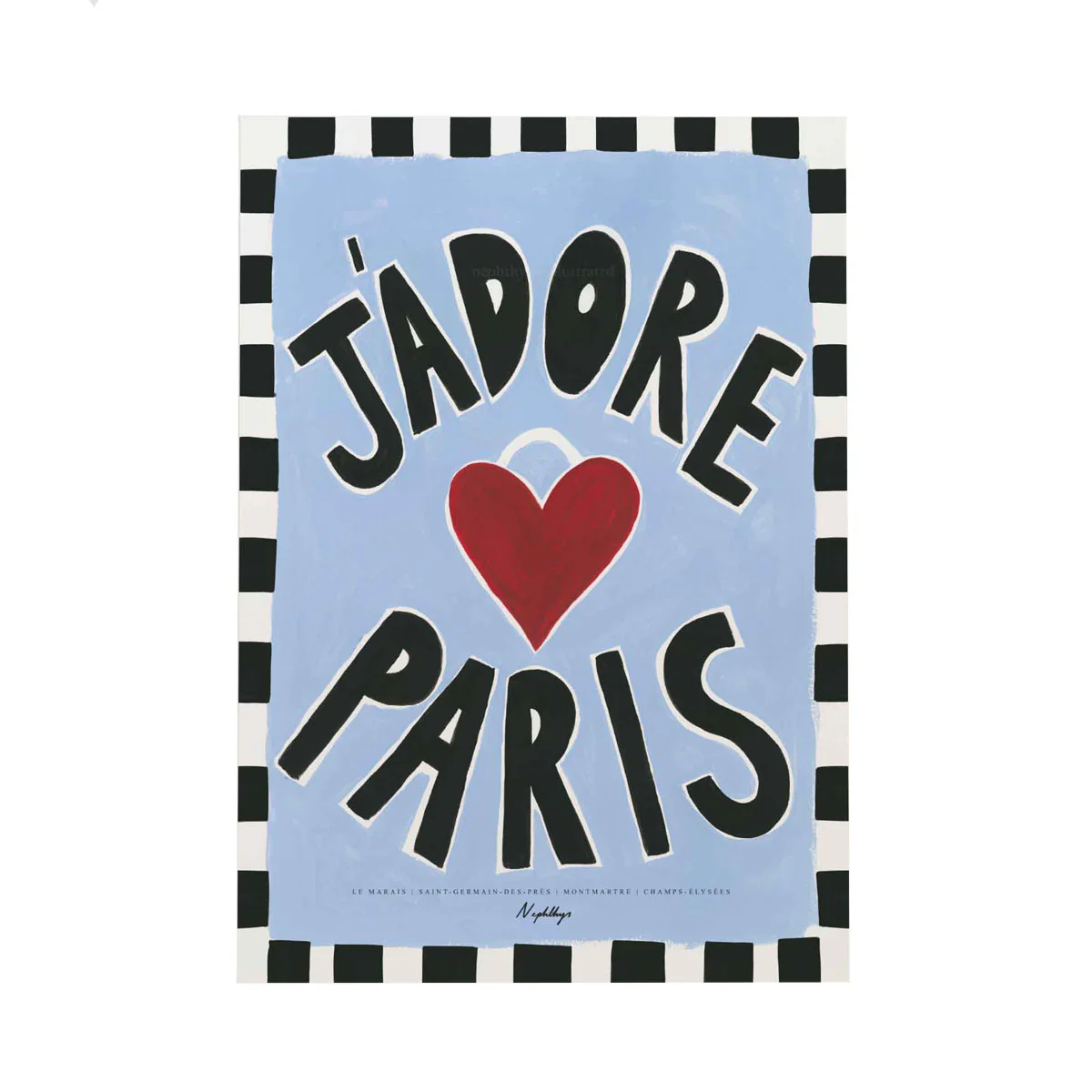 Affiche A3 J'adore Paris