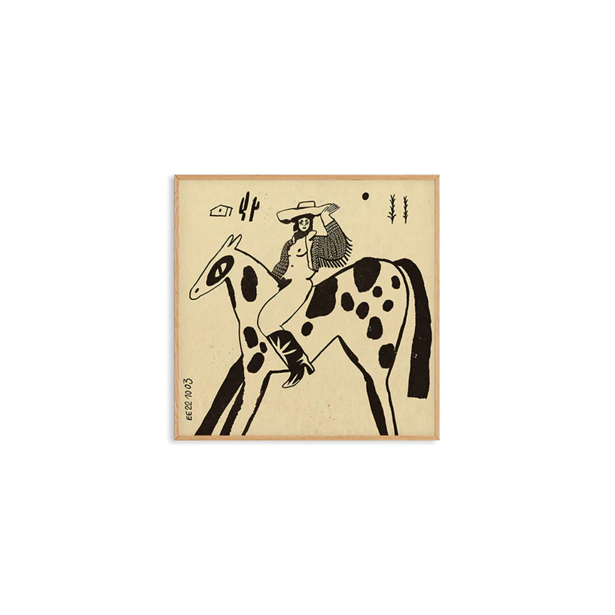 Affiche Enik? Eged - Cowgirl - 50 x 50 cm