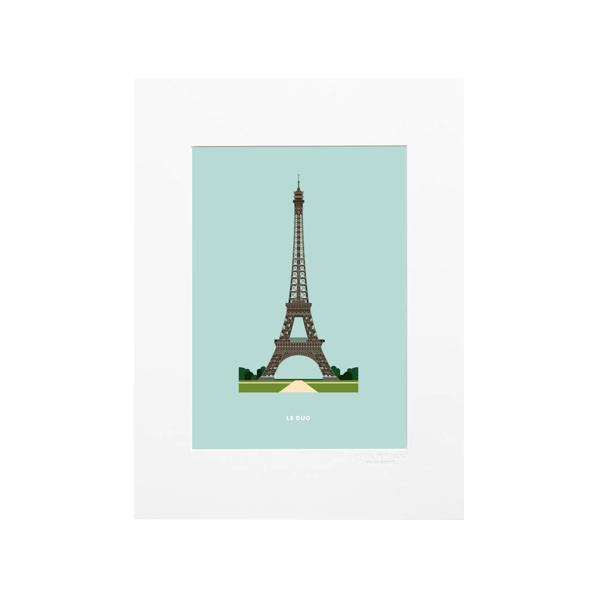 Affiche Le Duo Archi Eiffel Tower France - 30 cm x 40 cm