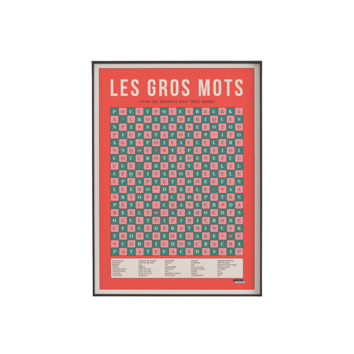 Affiche Les gros mots 50x70cm