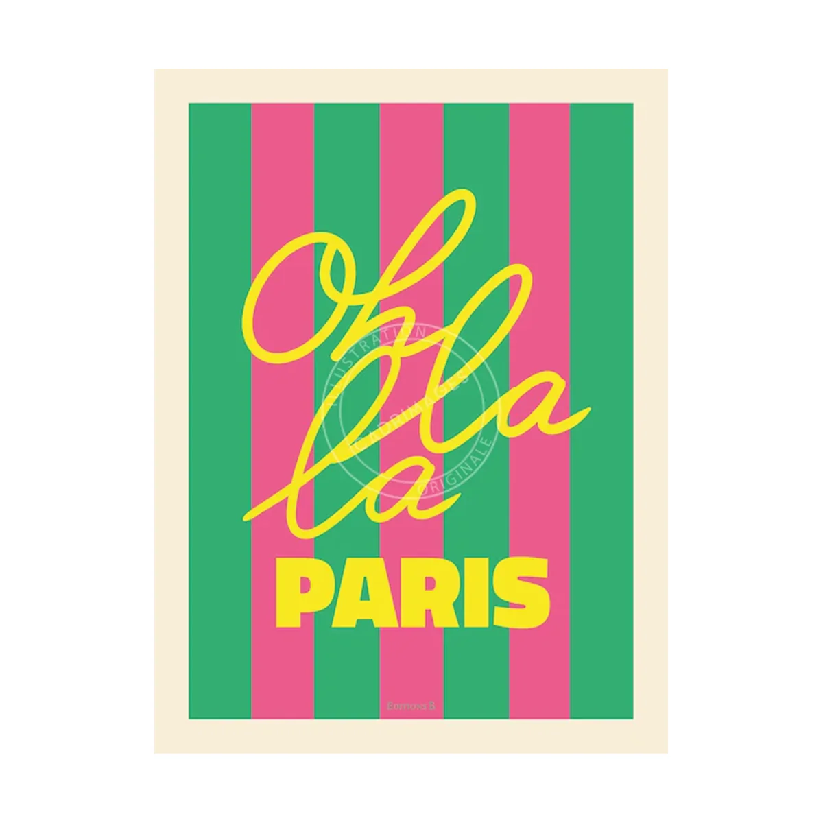 Affiche rayée - Ohlala