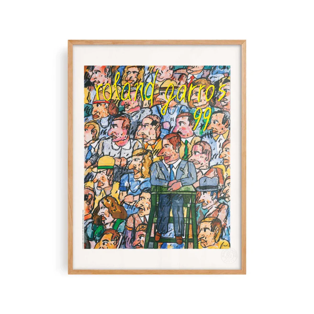 Affiche Roland-Garros 1999 - Antonio Segui - 30 x 40 cm