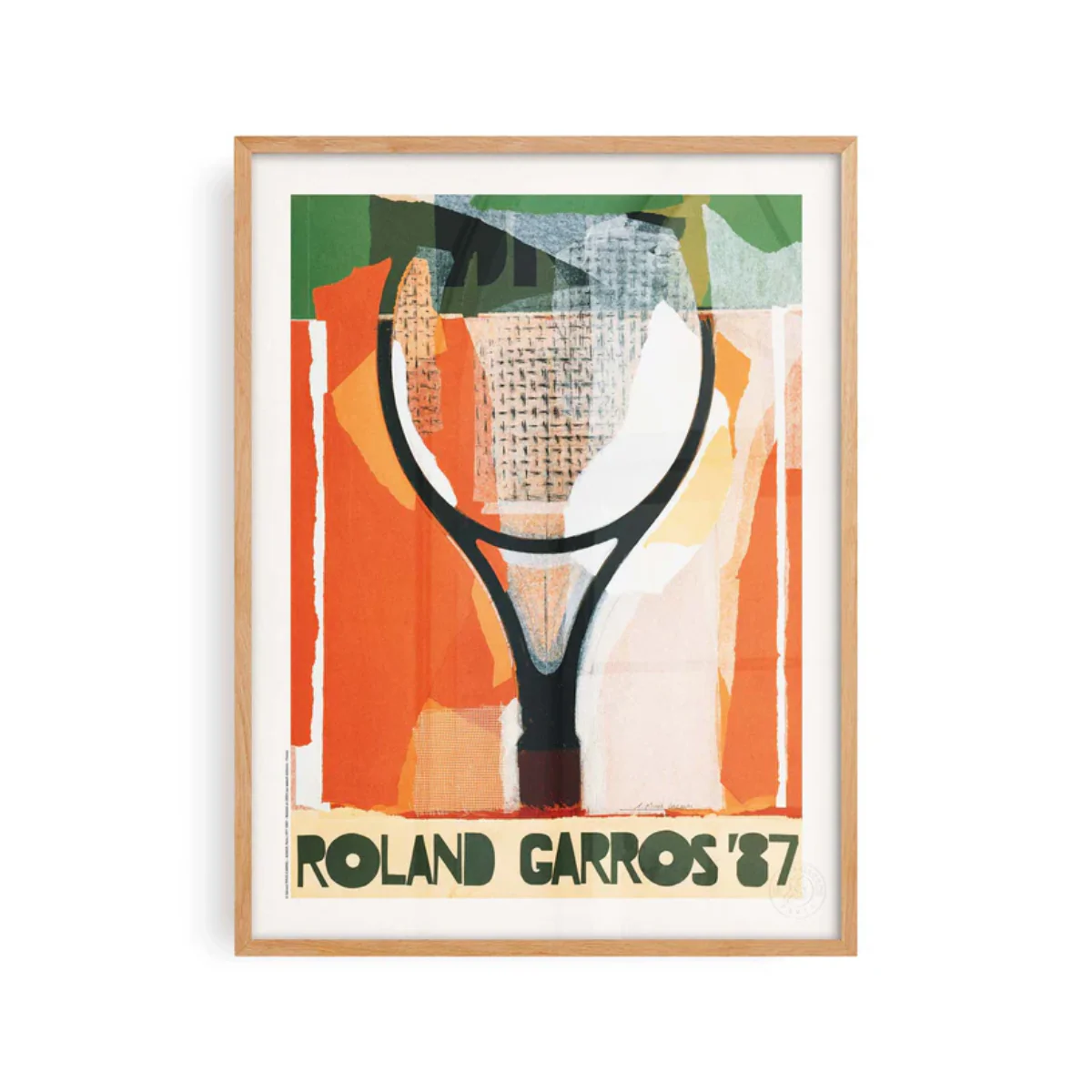 Affiche Roland-Garros 1987 - Gérard Titus-Carmel - 30 x 40 cm