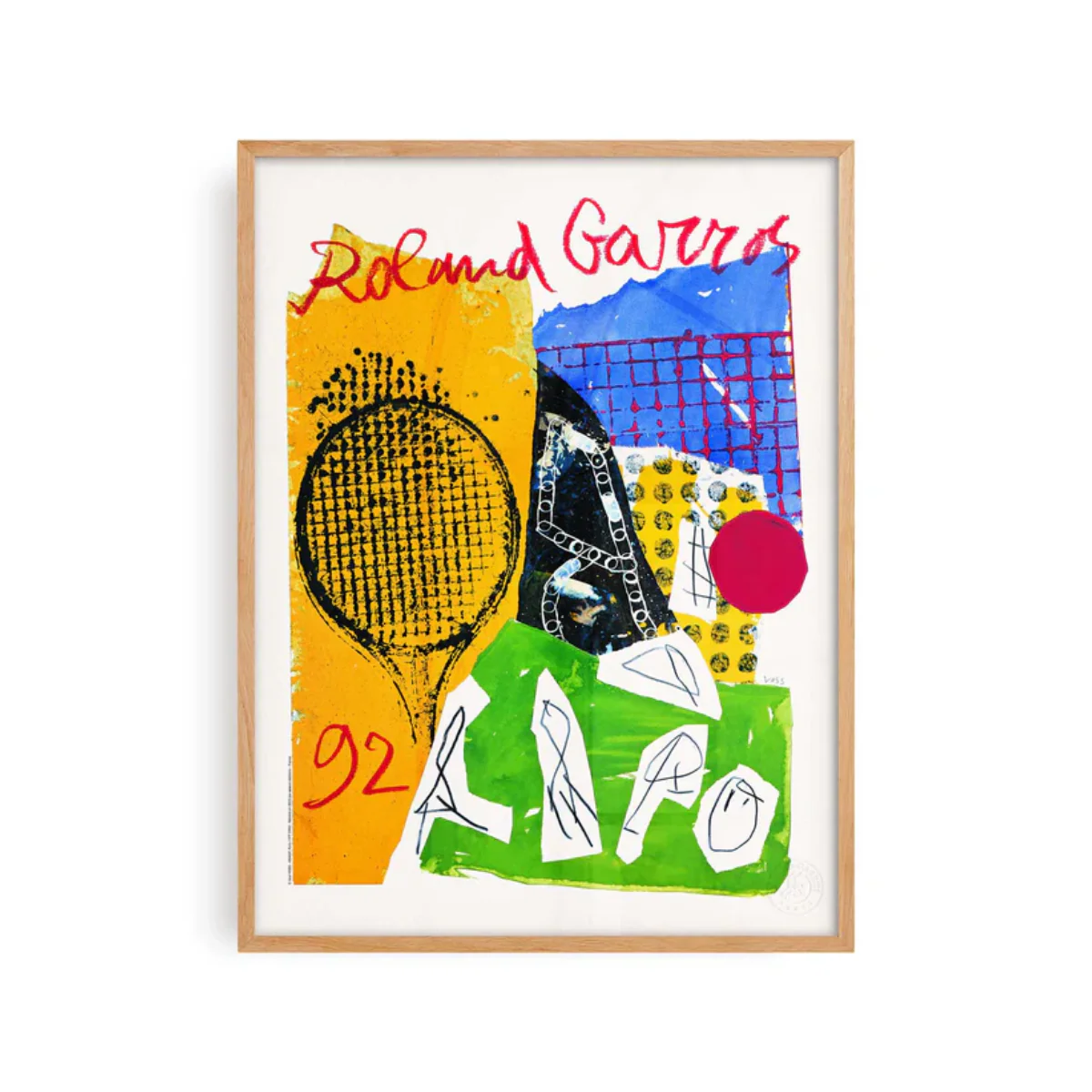 Affiche Roland-Garros 1992 - Jan Voss - 30 x 40 cm