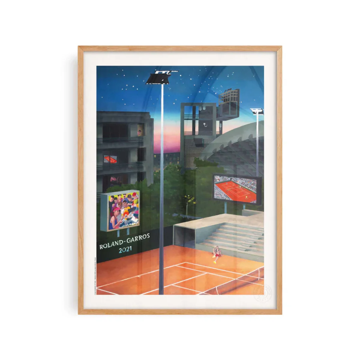Affiche Roland-Garros 2021 - Jean Claracq - 30 x 40 cm