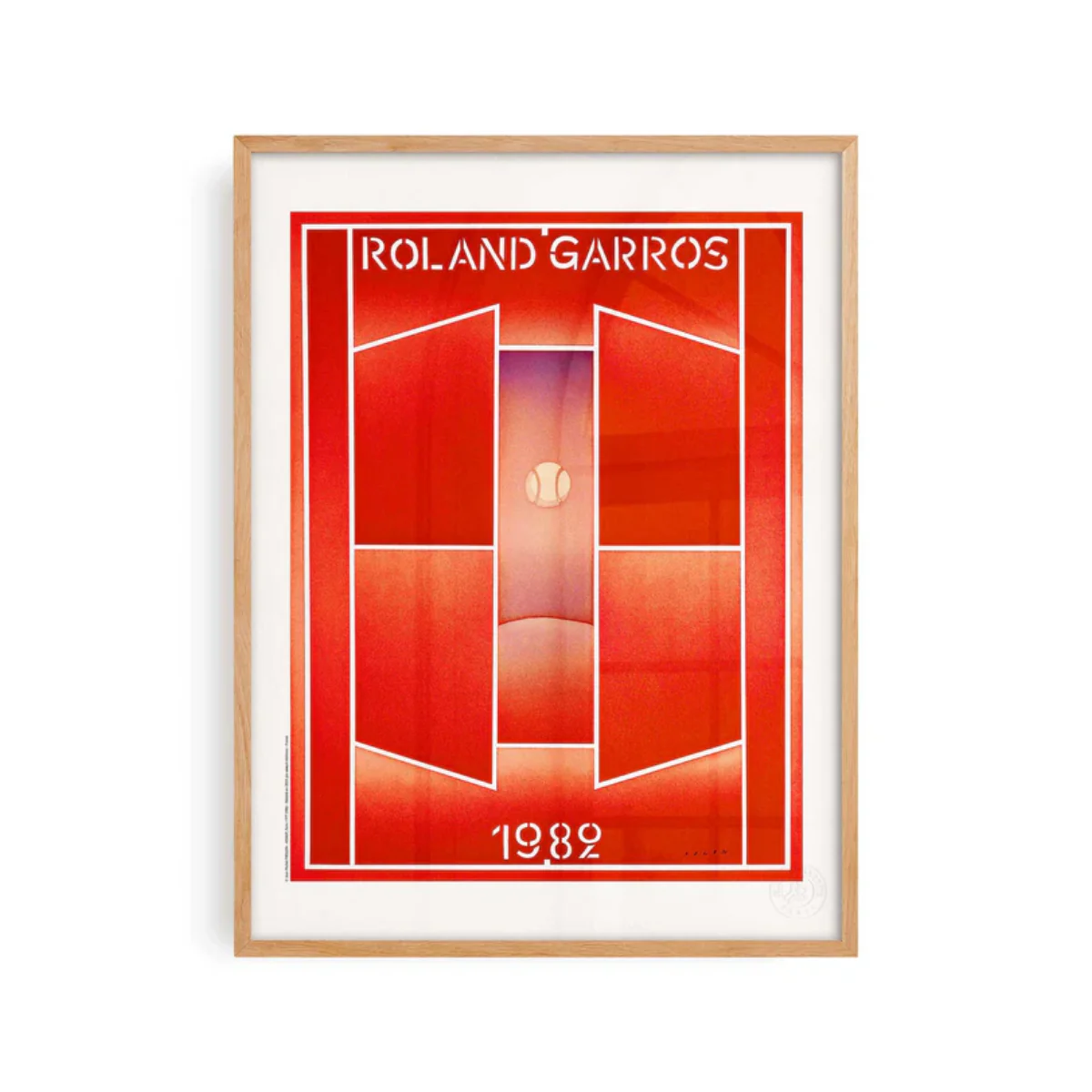 Affiche Roland-Garros 1982 - Jean-Michel Folon - 30 x 40 cm