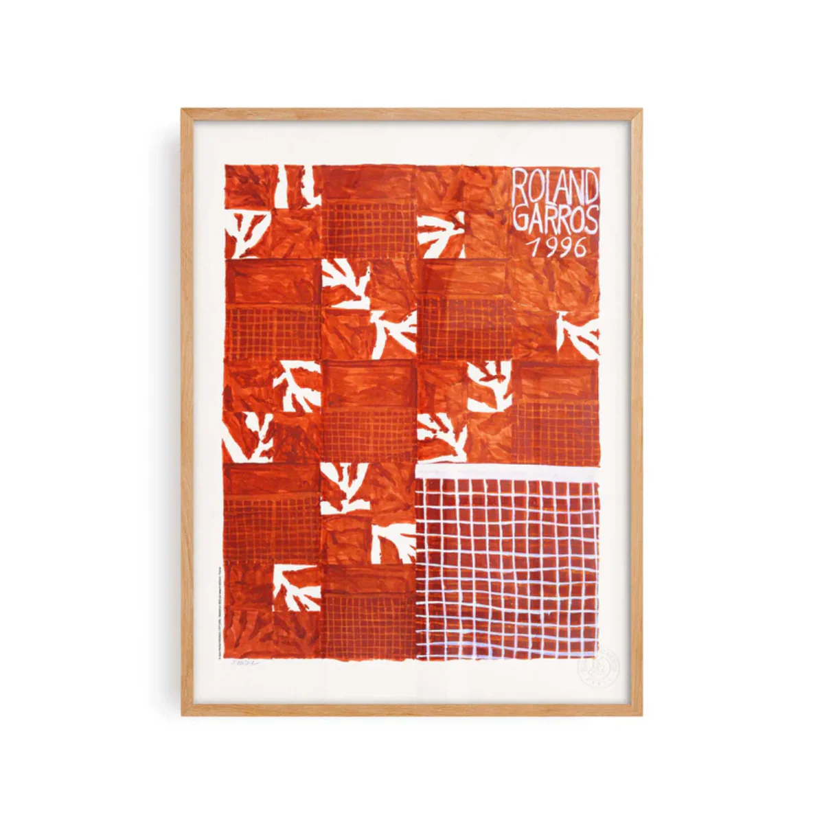 Affiche Roland-Garros 1996 - Jean-Michel Meurice - 30 x 40 cm
