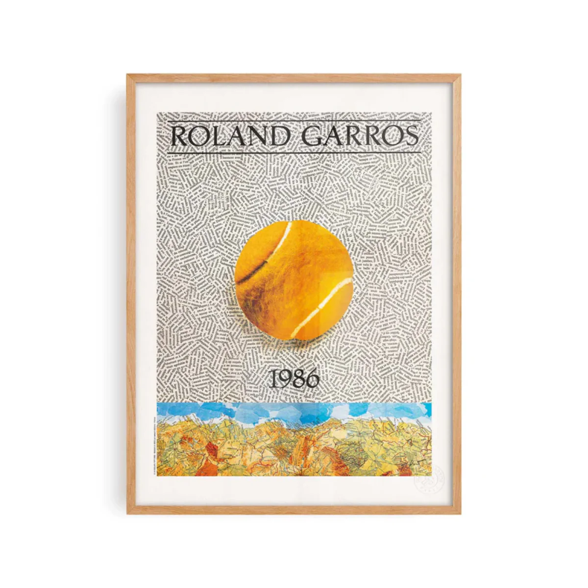 Affiche Roland-Garros 1986 - Jiri Kolar - 30 x 40 cm