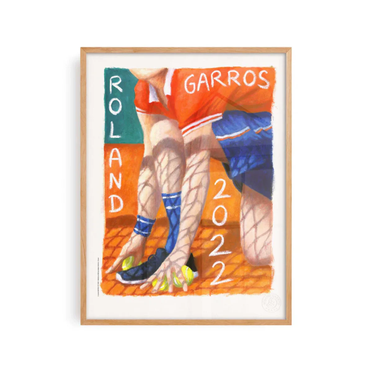 Affiche Roland-Garros 2022 - Louise Sartor - 30 x 40 cm