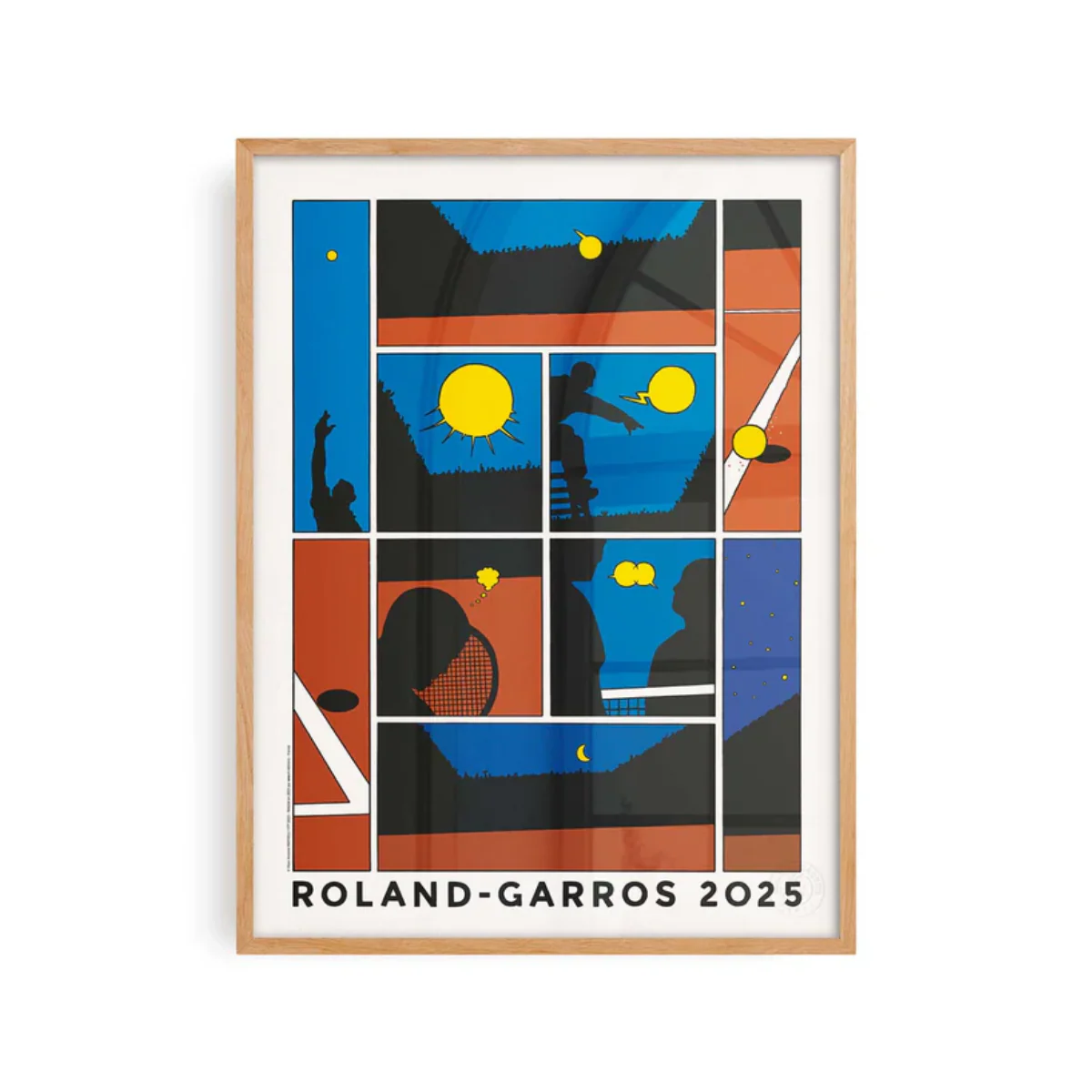 Affiche Roland-Garros 2025 - Marc-Antoine Mathieu - 30 x 40 cm