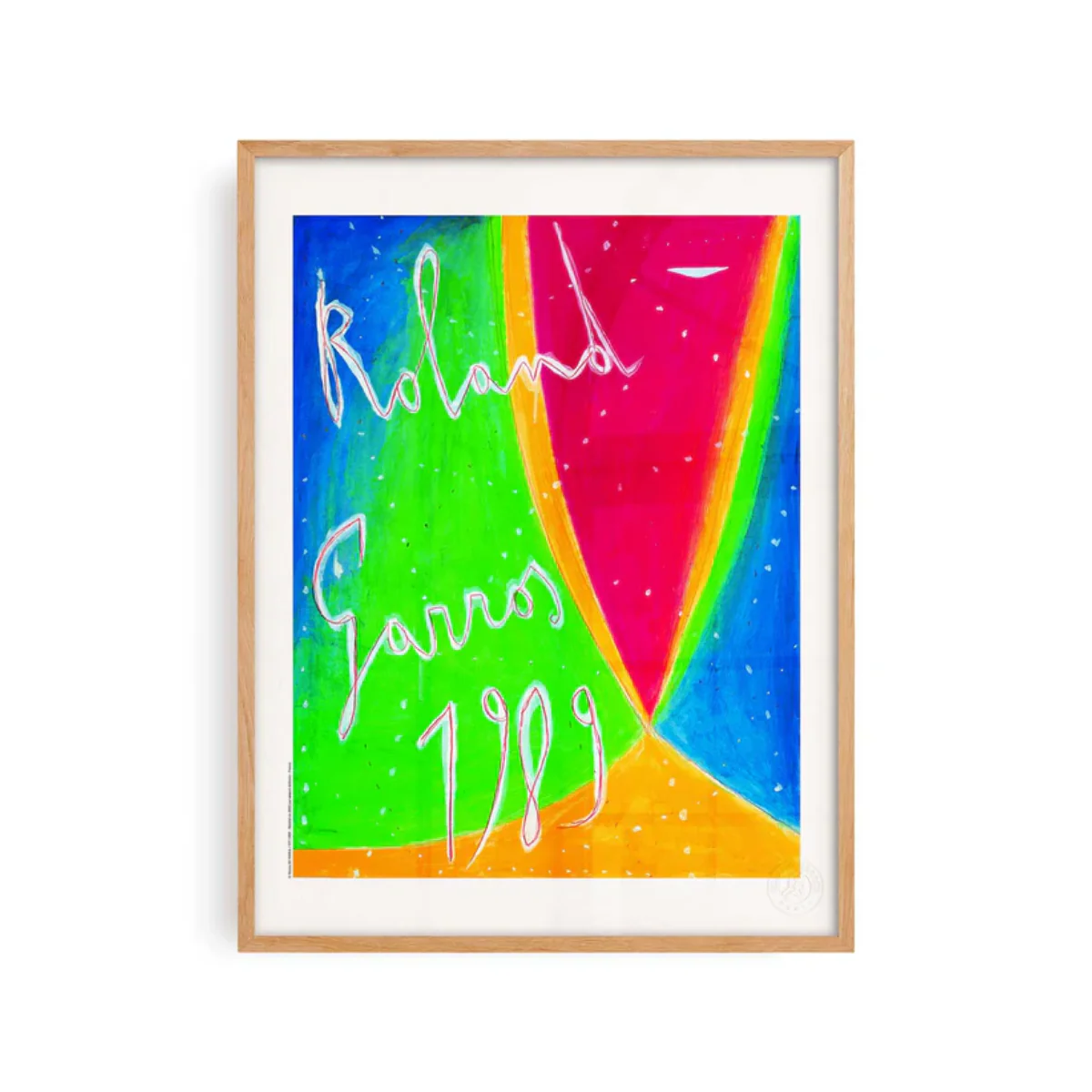 Affiche Roland-Garros 1989 - Nicola De Maria - 30 x 40 cm