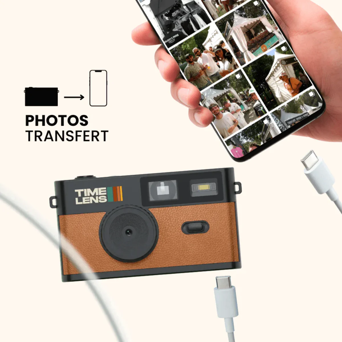 Appareil photo TimeLens® Marron - Image 3