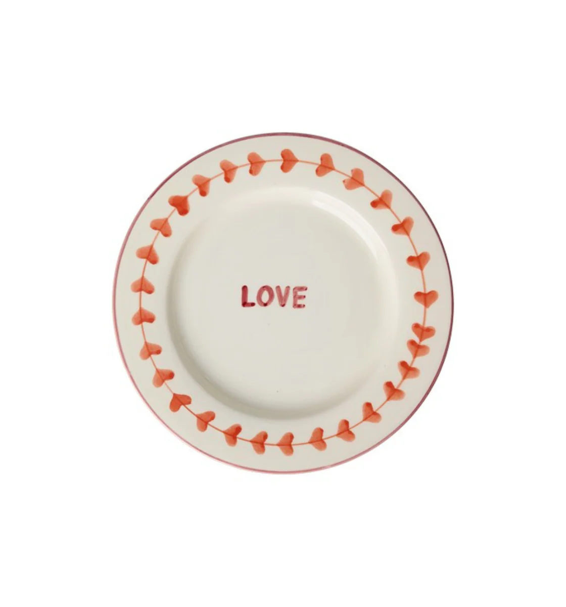 Assiette plate Love en céramique