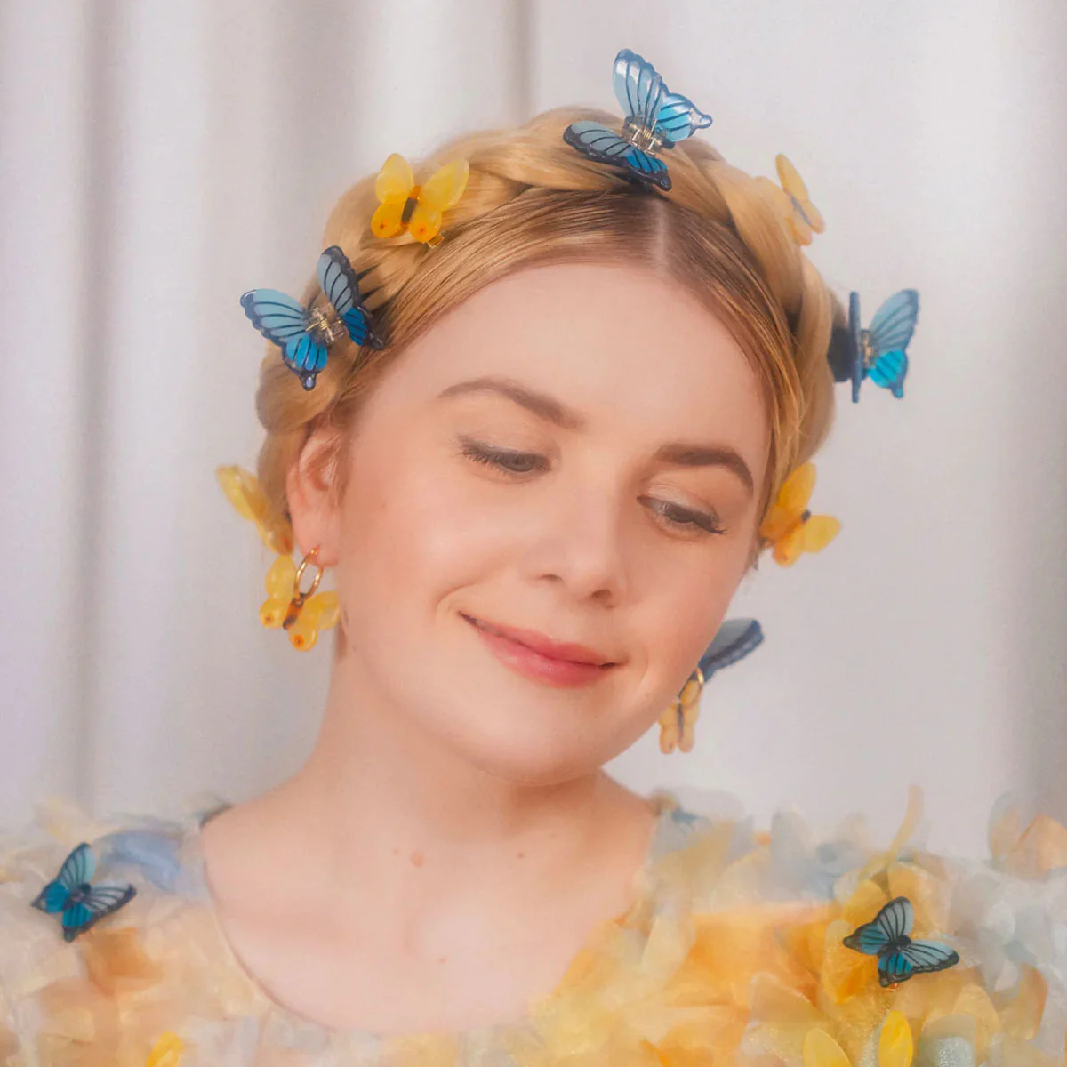Barrette Papillon - Jaune - Image 2