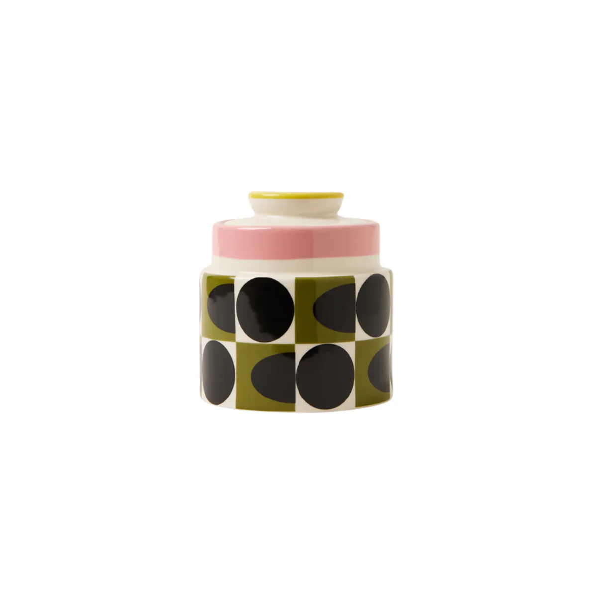 Bocal Carre Ovale à pois Rose - Orla Kiely