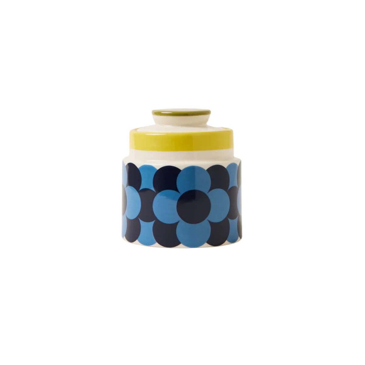 Bocal Carre Rayures Rétro Jaune - Orla Kiely