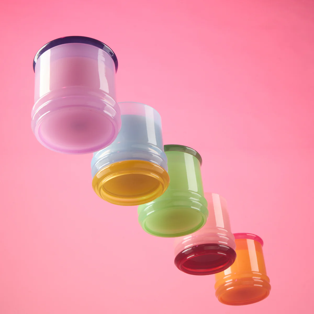 Bougie Stacked Orange and Hot Pink - Infrared Mango - Image 13