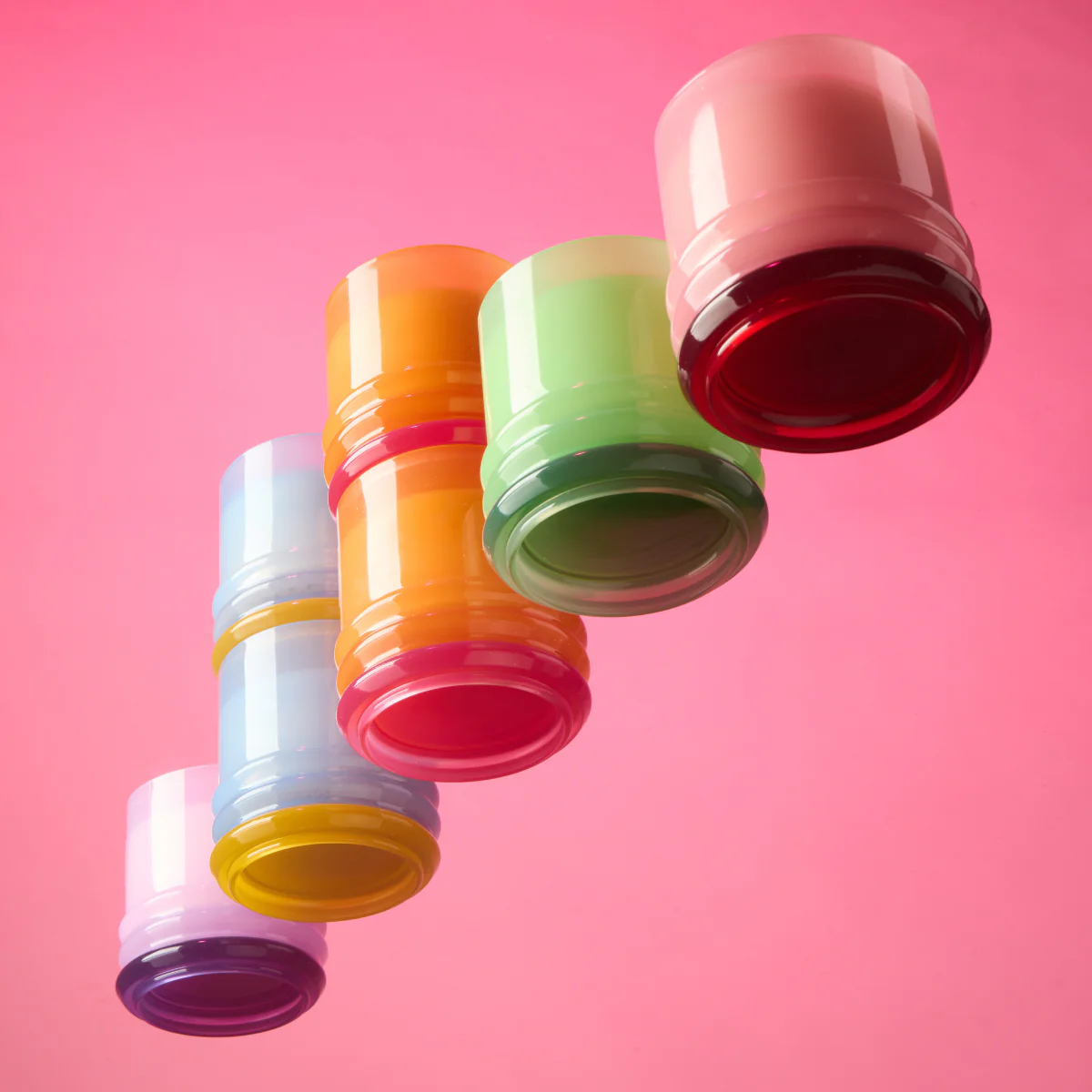 Bougie Stacked Pink and Red - Saffron Rose - Image 10