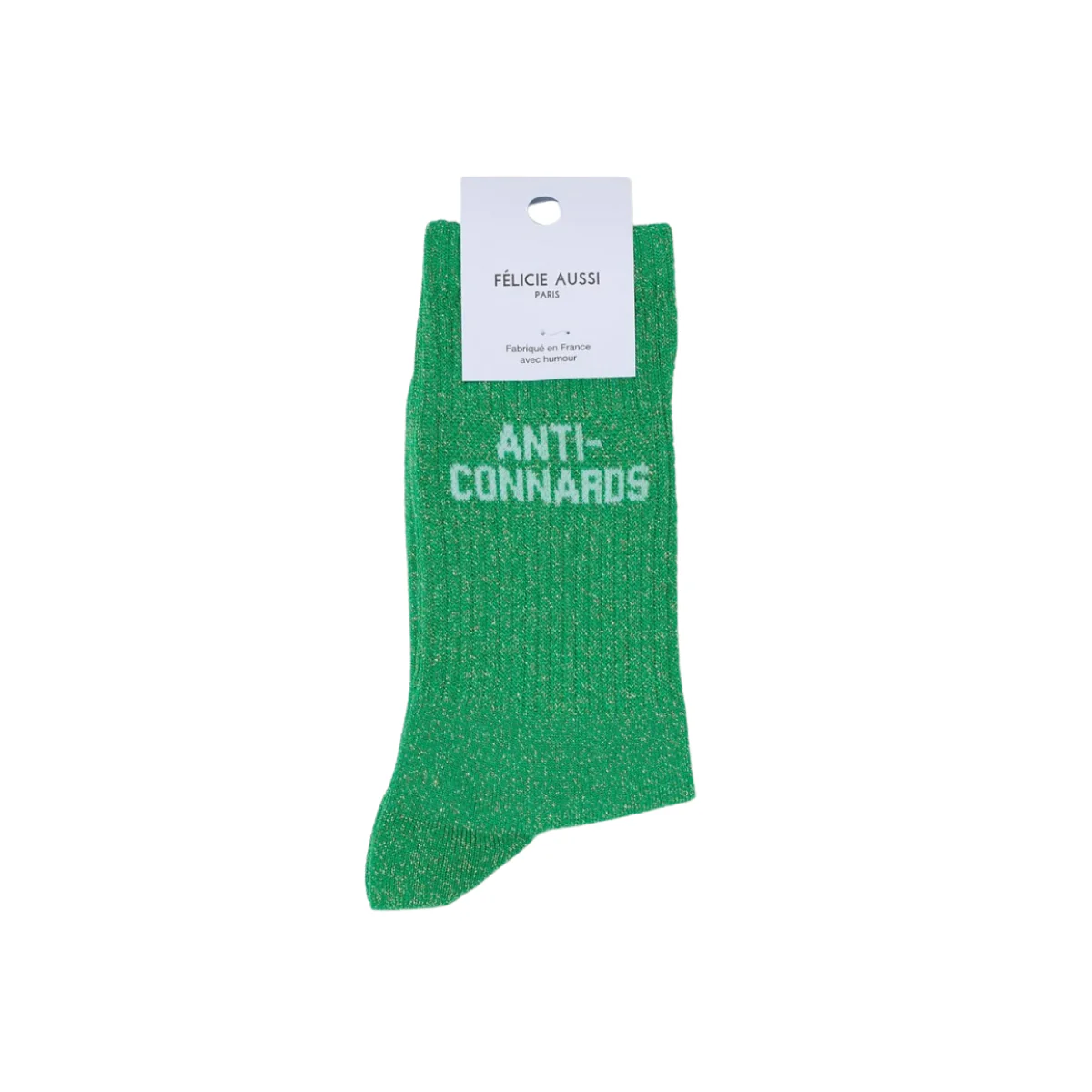 Chaussettes Anti-Connards à paillettes 36/40 - Vert