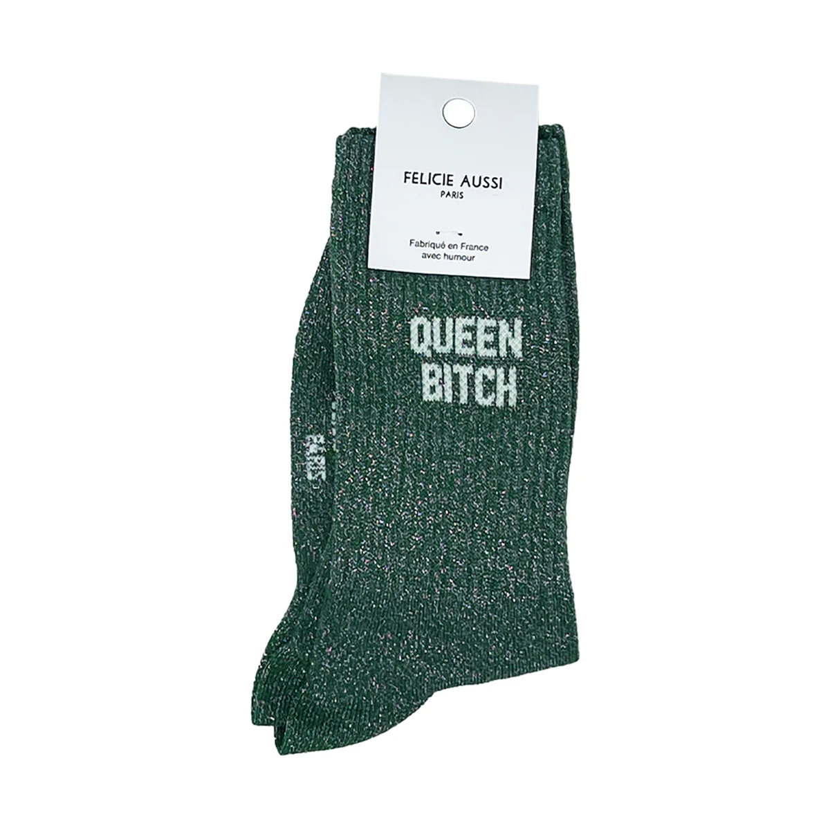 Chaussettes Queen Bitch Paillettes 36/40 - Aventurine