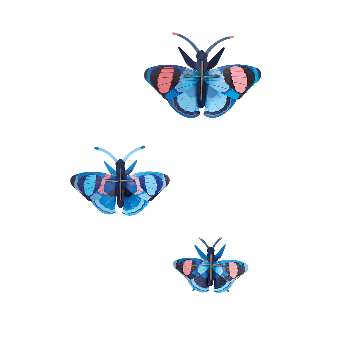 Décoration murale Peacock Butterflies - Lot de 3