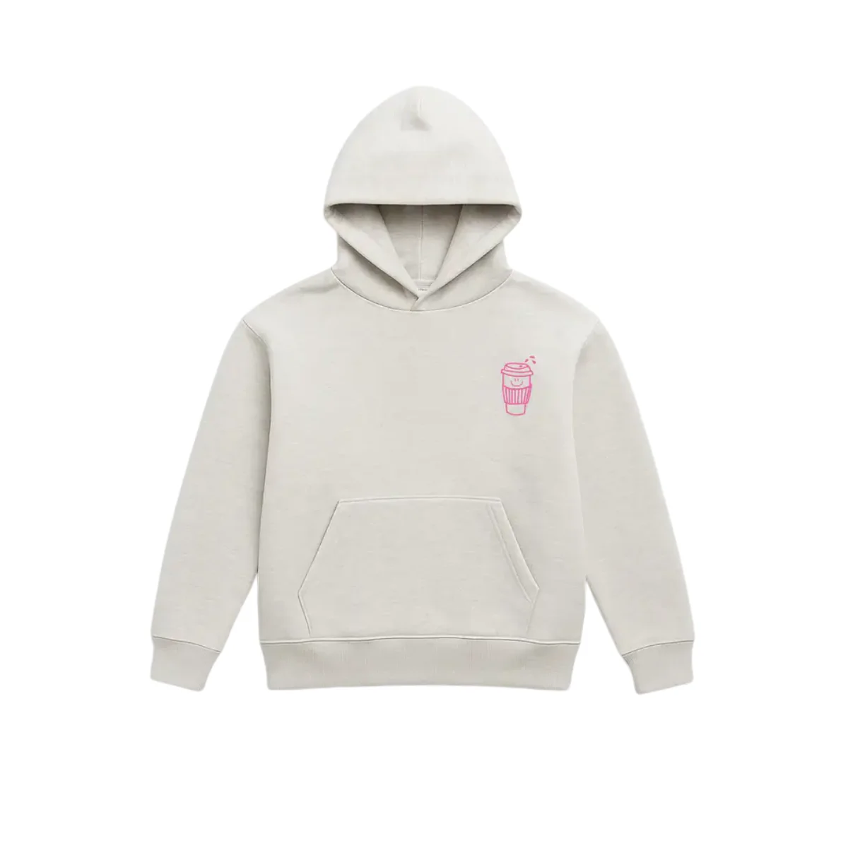 Hoodie Adulte Coffee Before Chaos Pink