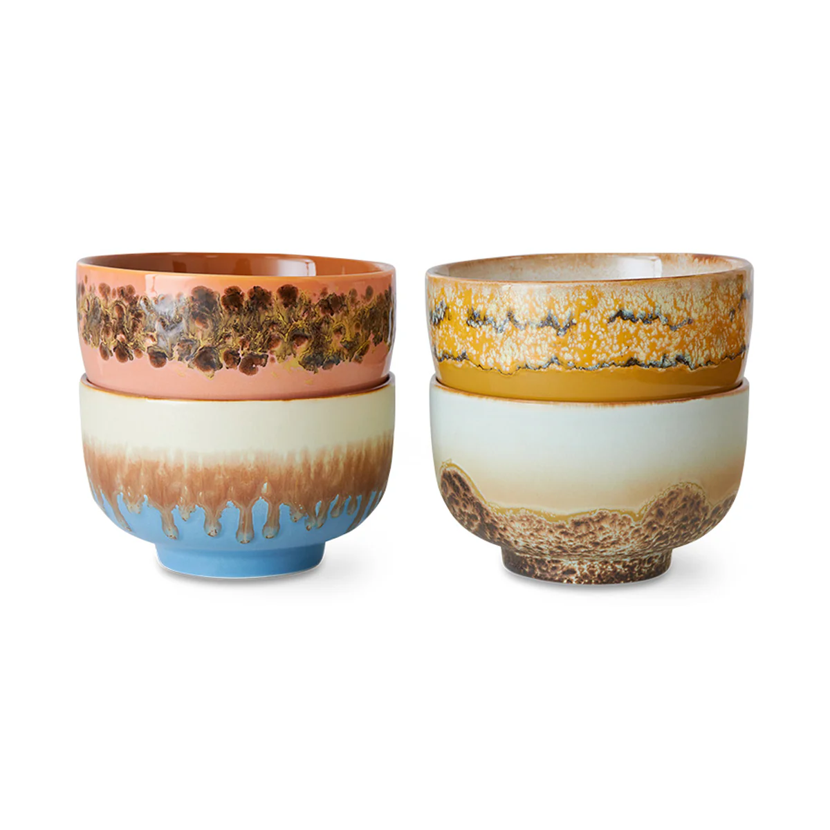 Lot de 4 Bols à Nouilles Seabreeze 70s - ø 13,5 cm
