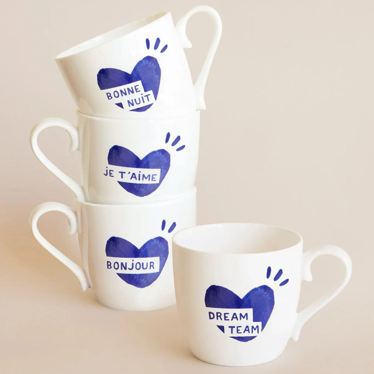 Mug Coeur Je t'aime - Bleu - Image 3