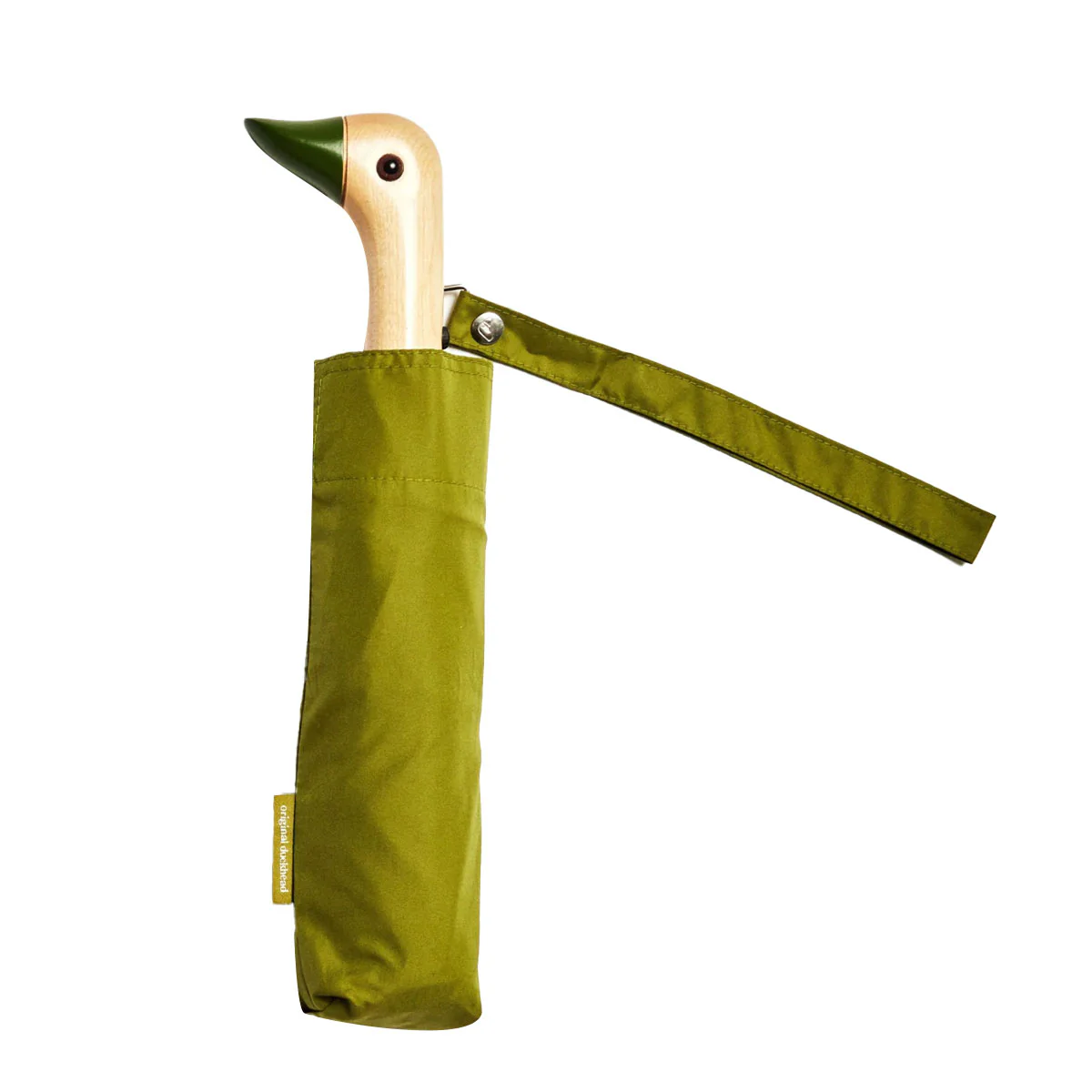 Parapluie à manche Tête de Canard - Olive