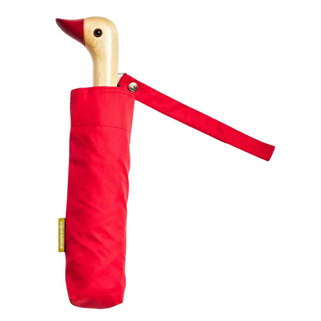 Parapluie à manche Tête de Canard - Rouge