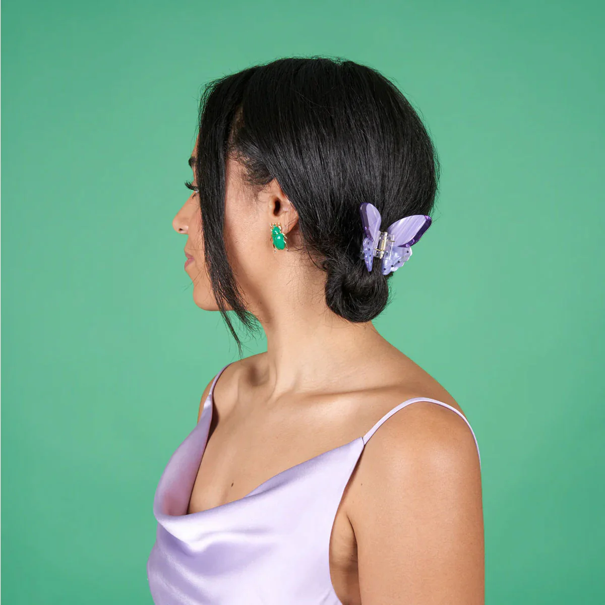 Pince à Cheveux Papillon - Mauve - Image 2