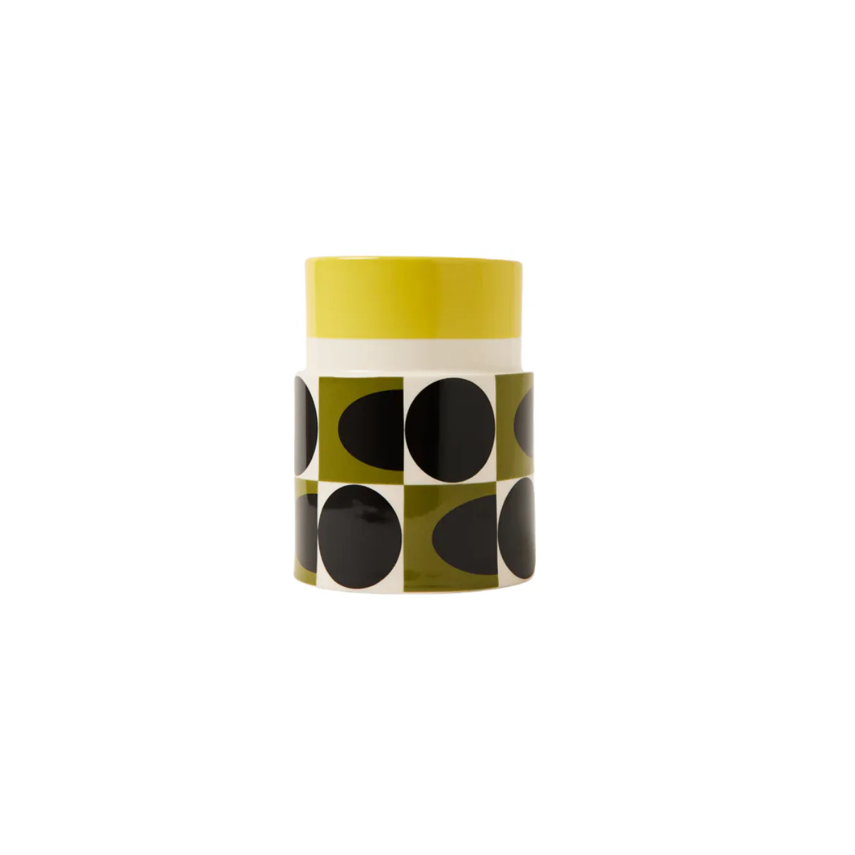 Pot ustensiles Carré Ovale à pois jaune - Orla Kiely