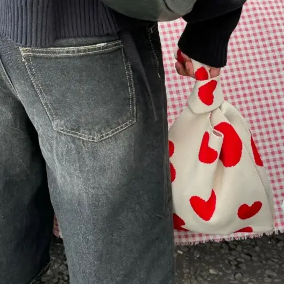 Sac Maille - Cœurs Crème - Image 2