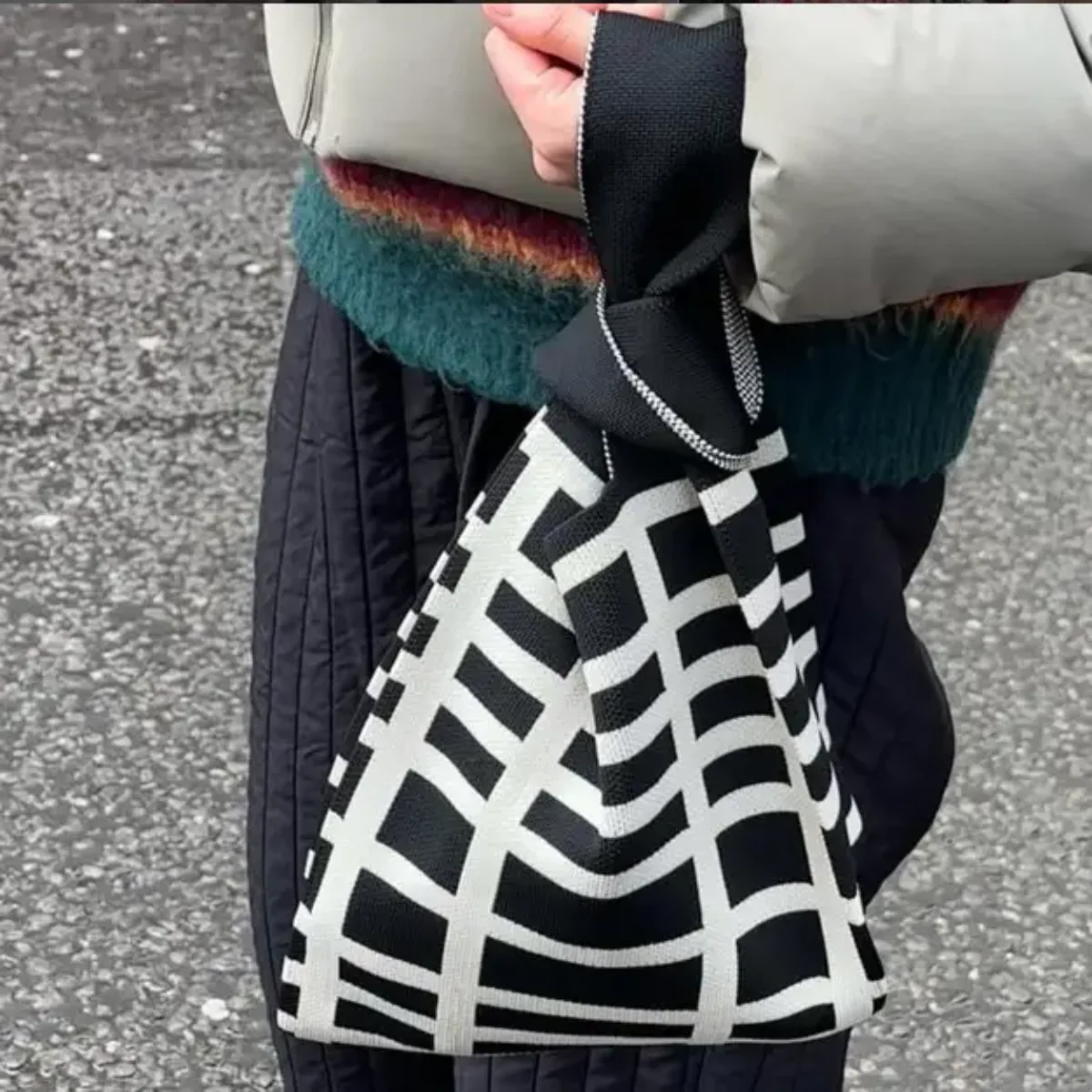 Sac Maille - Graphic Grid Noir - Image 5