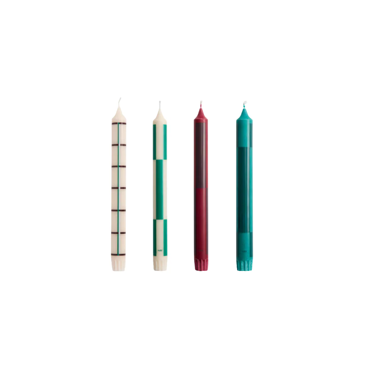 Set de 4 Bougies - Pattern reds and bordeaux